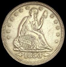 1853 Seated Liberty Quarter Arrows UNCIRCULATED