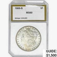 1900-S Morgan Silver Dollar PCI MS60