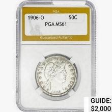 1906-O Barber Half Dollar PGA MS61