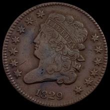 1829 Classic Head Half Cent CLOSELY UNCIRCULATED