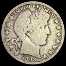 1892-S Barber Half Dollar NICELY CIRCULATED