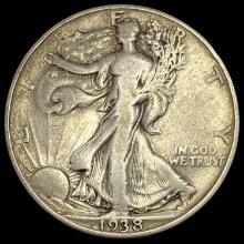 1938-D Walking Liberty Half Dollar NICELY CIRCULATED