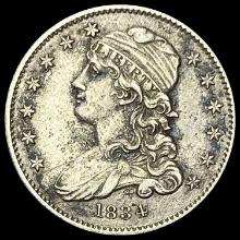 1834 Capped Bust Quarter NEARLY UNCIRCULATED