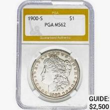 1900-S Morgan Silver Dollar PGA MS62