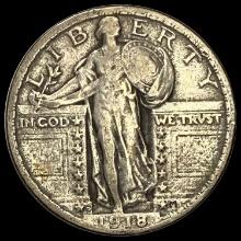 1918 Standing Liberty Quarter LIGHTLY CIRCULATED