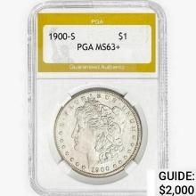 1900-S Morgan Silver Dollar PGA MS63+