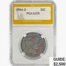 1904-O Barber Half Dollar PGA AU55