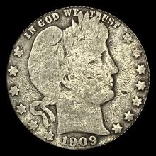 1909-O Barber Quarter NICELY CIRCULATED