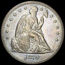 1870-CC Seated Liberty Dollar ABOUT UNCIRCULATED