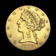 1907-D Liberty Head Half Eagle CHOICE BU