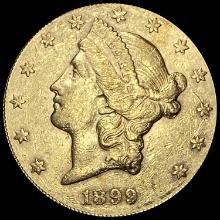 1899 Liberty Head Double Eagle $20 CLOSELY UNCIRCULATED