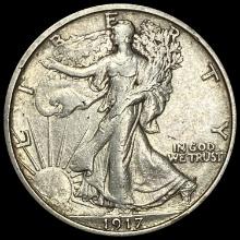 1917-D Walking Liberty Half Dollar CLOSELY UNCIRCULATED