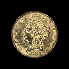 1854 $2.50 Liberty Head Quarter Eagle CLOSELY UNCIRCULATED
