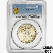 1934-D Walking Liberty Half Dollar PCGS MS62