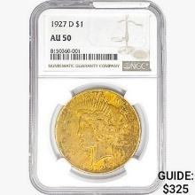 1927-D Silver Peace Dollar NGC AU50
