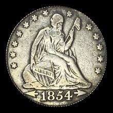 1854 Arrows Seated Liberty Quarter LIGHTLY CIRCULATED
