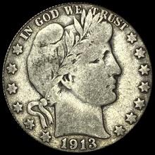 1913-S Barber Half Dollar NICELY CIRCULATED