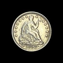 1853 Seated Liberty Half Dime CLOSELY UNCIRCULATED