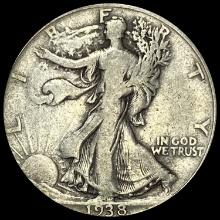 1938-D Walking Liberty Half Dollar LIGHTLY CIRCULATED