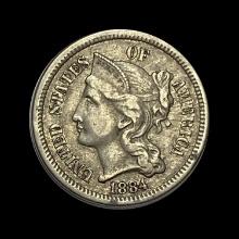 1884 Three-Cent Nickel CLOSELY UNCIRCULATED