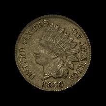1863 Indian Head Cent CLOSELY UNCIRCULATED