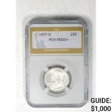 1937-D Washington Quarter PGA MS65+