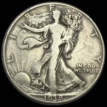 1938-D Walking Liberty Half Dollar LIGHTLY CIRCULATED