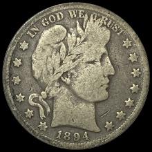 1894-C Barber Half Dollar LIGHTLY CIRCULATED