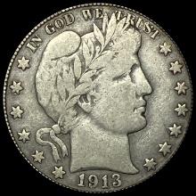 1913 Barber Half Dollar LIGHTLY CIRCULATED