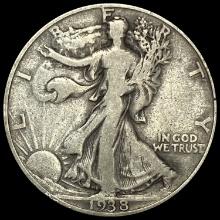 1938-D Walking Liberty Half Dollar LIGHTLY CIRCULATED