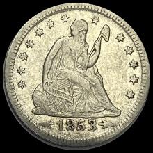 1853-O Seated Liberty Quarter NICELY CIRCULATED