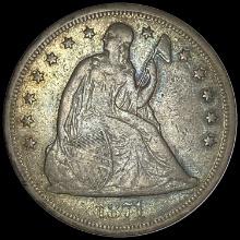 1871 Seated Liberty Dollar NEARLY UNCIRCULATED