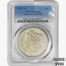 1879-S REV 78 Morgan Silver Dollar PCGS AU58