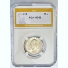 1934 Washington Quarter PGA MS63