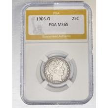 1906-O Barber Quarter PGA MS65