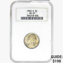 1945-D Jefferson Nickel NGC MS67