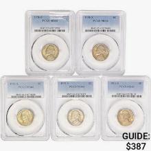 [5]1951-S Jefferson Nickel ANACS MS65-66