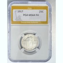 1917 Standing Liberty 25C PGA MS64 FH