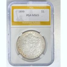 1899 Morgan Dollar PGA MS65 SILVER