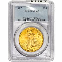 1927 $20 Gold Double Eagle PCGS MS62