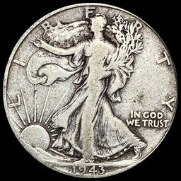 1943-D Silver Walking Liberty Half Dollar LIGHTLY CIRCULATED