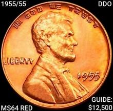 1955/55 DDO Wheat Cent CHOICE BU RD