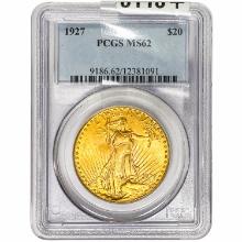 1927 $20 Gold Double Eagle PCGS MS62