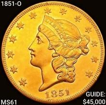 1851-O $20 Gold Double Eagle UNCIRCULATED