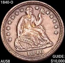 1840-O Seated Liberty Half Dime CHOICE AU
