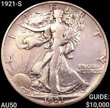 1921-S Walking Liberty Half Dollar CLOSELY UNCIRCULATED