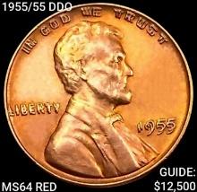 1955/55 DDO Wheat Cent CHOICE BU RD