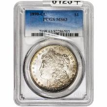 1890-CC Morgan Silver Dollar PCGS MS63
