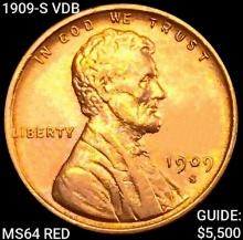 1909-S VDB Wheat Cent CHOICE BU RD