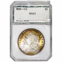 1885-CC Morgan Silver Dollar PCI MS63
